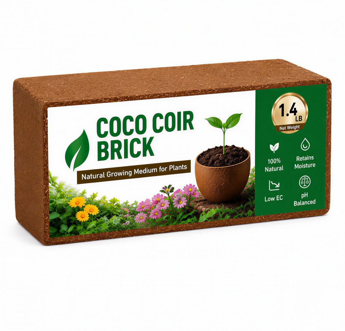 Back to The Roots Organic Coir, 51 Quart Expanding Soil, Great for Seeds and Potting