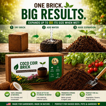 Back to The Roots Organic Coir, 51 Quart Expanding Soil, Great for Seeds and Potting